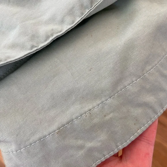 Anthropology Mint Green/Light Turquoise Cropped Trench Jacket Women’s L - Picture 9 of 9